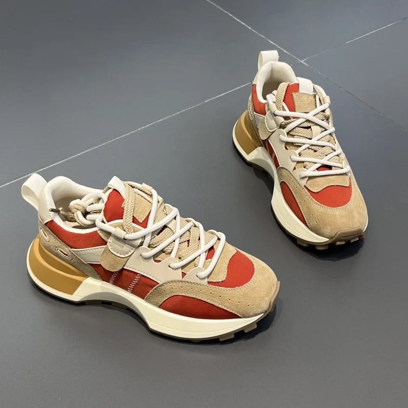 

Женская обувь Новинка весна-осень 2023 повседневная спортивная Женская универсальная модная Папина обувь с тонкой талией