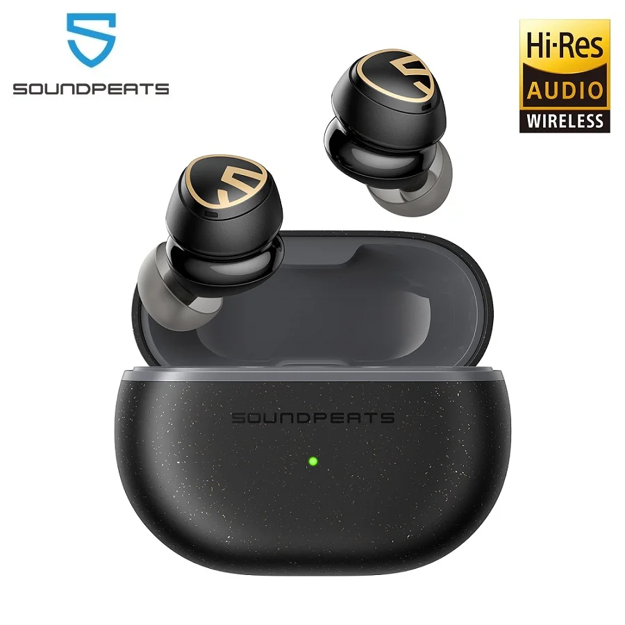 SOUNDPEATS Mini Pro HS Wireless Earbuds Bluetooth 5.3 Hybrid ANC Earhones with Hi-Res Sound,LDAC Codec,Custom EQ via App,6 Mics