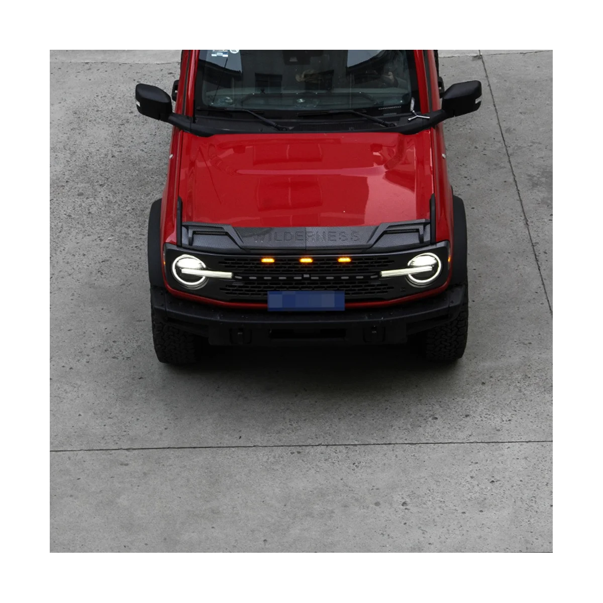 Передние фонари для радиатора Ford Bronco Wildtrak/ Badlands/ First Edition/ Everglads 2021-2023 янтарные