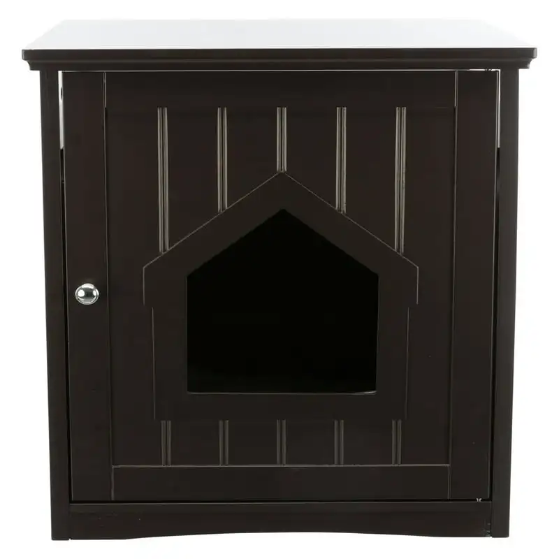 

Wooden Cat Furniture Litter Box Enclosure with Shelf, Hidden Litter, Indoor Pet Home