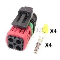 1 set 4 ways auto accessories 1337352 1 car oxygen sensor plastic housing connector auto fuel injector wire cable sealed socket