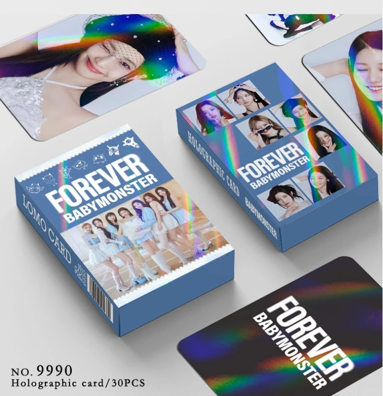 30 шт./кор. KPOP BabyMonster DRIP альбом лазерная фотокарта ASA AHYEON ЛОМО карты PHARITA CHIQUITA