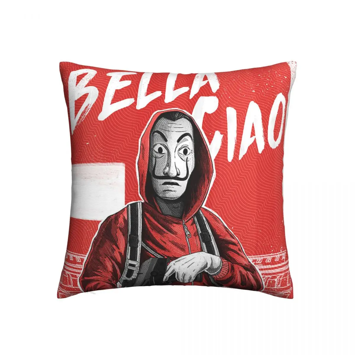 

La Casa De Papel Money Heist Pillowcase Soft Polyester Cushion Cover Decor Throw Pillow Case Cover Home Wholesale 40*40cm