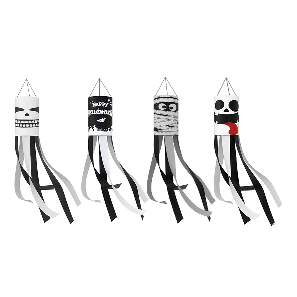 

Windsock Hanging Ghost Flag Wind Decor Pumpkin Prop Haunted House Outdoor Decoration Decorative Decorations Tree Banner Chimes