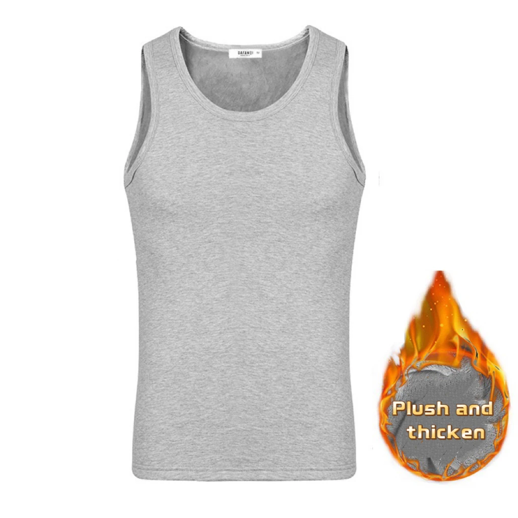 1pcs Men Thermal Underwear Man Sleeveless Vest Autumn WinterThermo Lingerie Men's Warm Top Thickening Thermo Undershirt