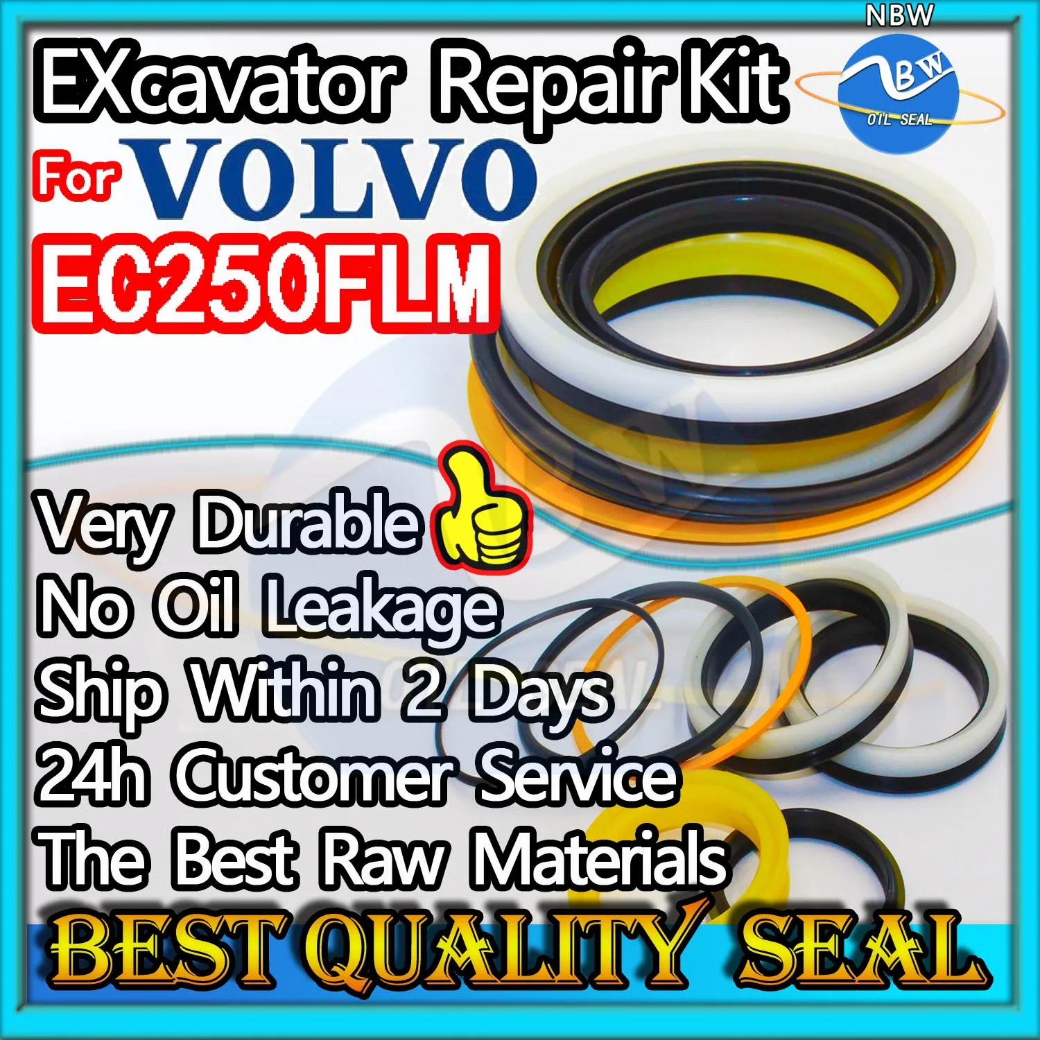 

For VOLVO EC250FLM High Quality Oil Seal Kit Excavator Repair Rebuild Parts MOTOR Piston Rod Shaft Replacement Dust Bushing BOOM
