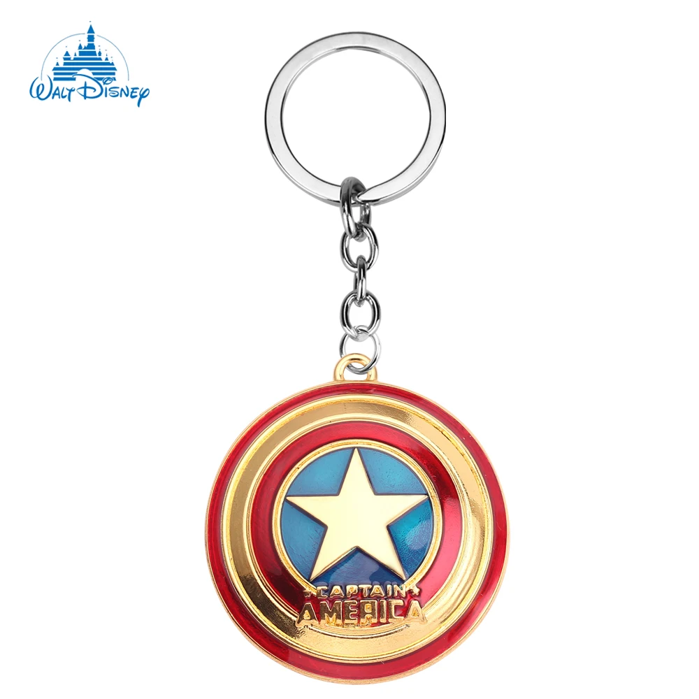 

Disney Marvel Avengers Captain America Shield Pendant Key Holder Fashion Superhero Weapon Keychain Accessories Gifts For Fans
