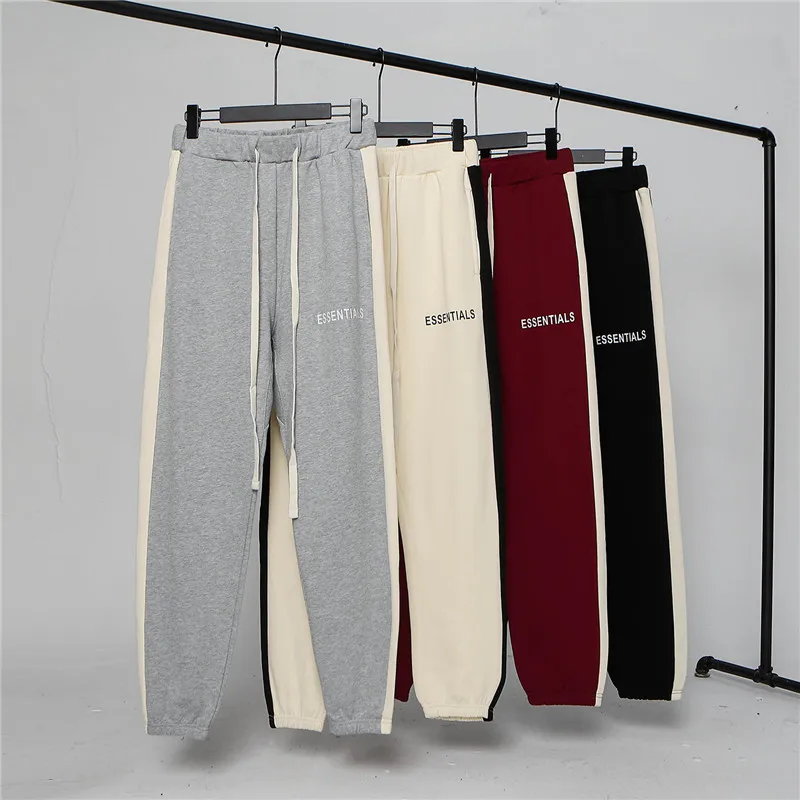 

Essentials of God Autumn Patchwork Pants Men's Hip hop Streetwear Sweatpant High Quality 1:1 Essentials Rope Jogger Men Women