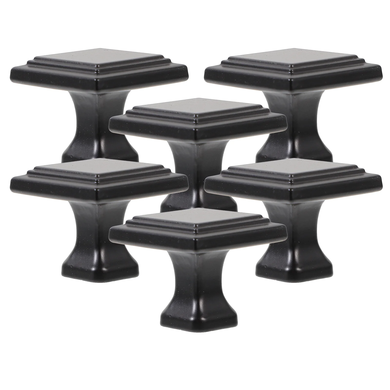 

6 Pcs Vanity Stool Matte Black Cabinet Knob Hardware Cupboard Drawer Knobs Kitchen Cabinets Drawers