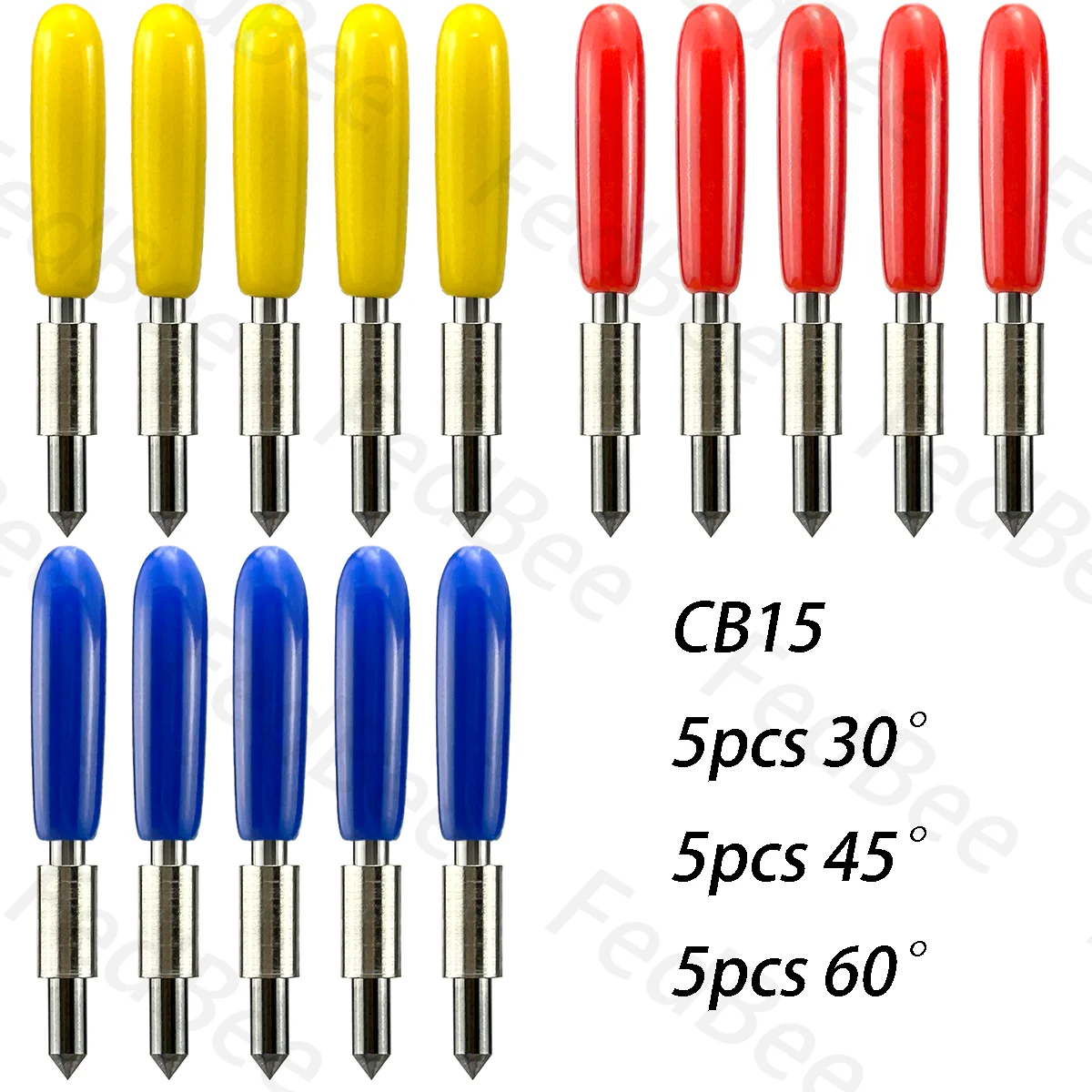 15 шт., 30, 45, 60 градусов, лезвие CB15, 1,5 мм для Silhouette Cameo 3 2 1 портрет 2 1 Curio Graphtec CB15U, разные углы