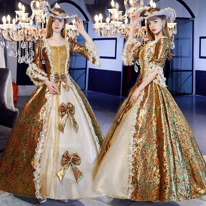 Винтажное платье в европейском стиле дворцового средневекового викторианского