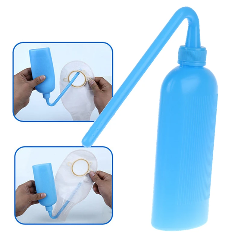 

1Pc Blue Ostomy Cleaner 350ml Ostomy Cleaner Bidet Anal Colostomy Wash Bottles Stoma Pouches Sprayer Ileostomy Bags Supplies