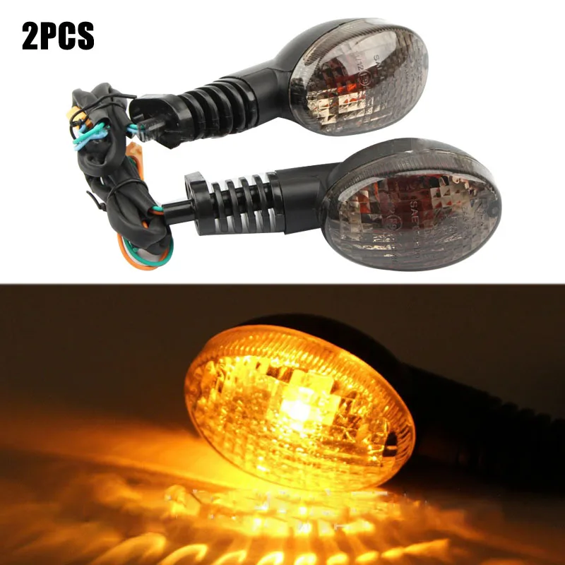 

2pcs 12V Motorcycle Scooter Turn Signal Light Smoke Lens Blinker Indicator Lamp Fit For Kawasaki 250 Ninja 250R EX250 08-12