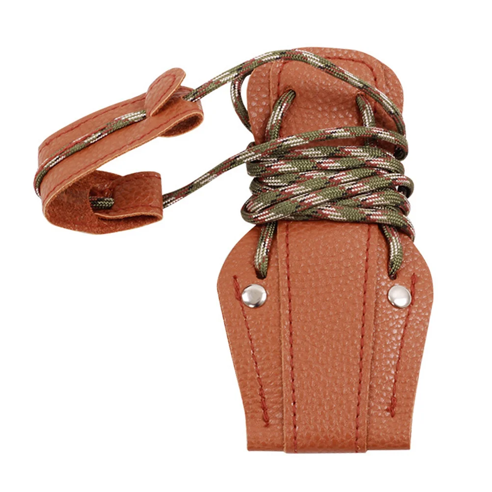 

Bow Stringer Strap Leather Tip Bow String Bow Rope Accessory Bowstring Repairing Tool for Archers Recurve Bow Bow