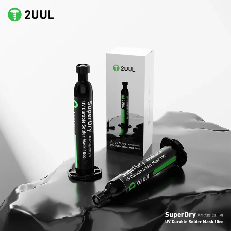 

2UUL SC55 УФ-отверждаемая паяльная маска 10cc - быстросохнущая зеленая краска для ремонта печатных плат, изоляционный герметик для ремонта печатных плат электроники