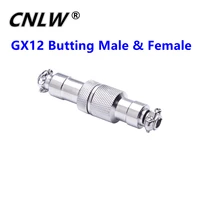 1set gx12 butting docking male female 12mm circular aviation socket plug 234567 pin wire panel connectors dropshipping