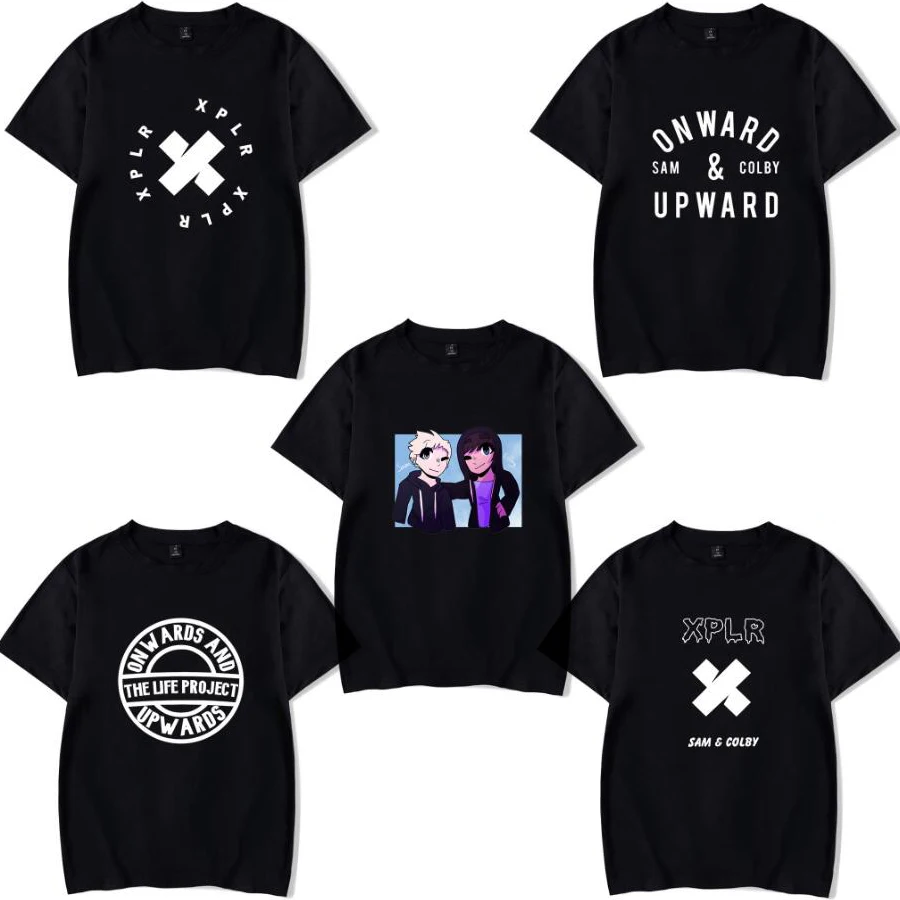 

Футболка XPLR Merch Мужская, забавная рубашка Sam and Colby, повседневная хипстерская футболка в стиле хип-хоп, уличная одежда на лето