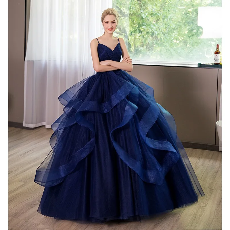 

Spaghetti Strap Quinceanera Dresses 2023 New V-neck Backless Ball Gown Simple Fashion Prom Dresses Custom Made Suknia Balowa