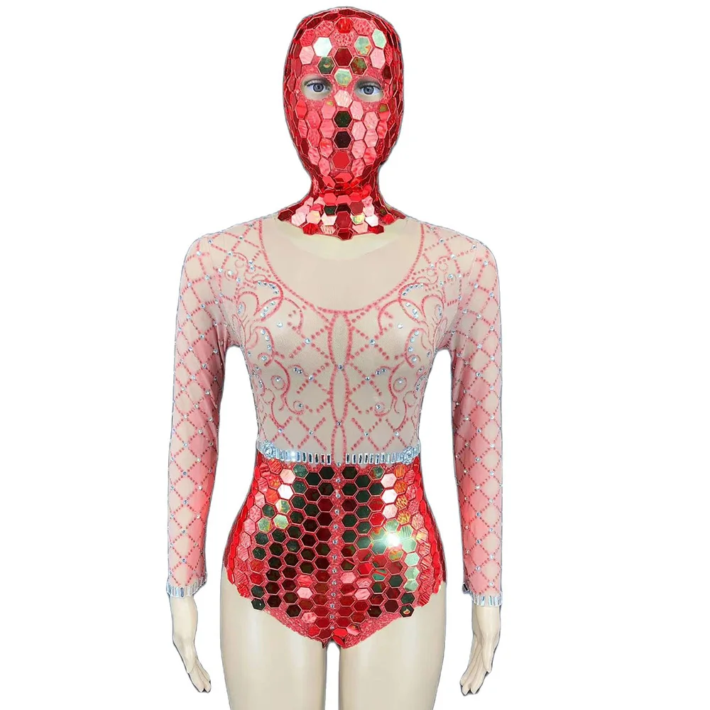 

Разноцветные блестящие боди с длинными рукавами и блестками для женщин, одежда для ночного клуба и диджея, одежда для карнавала и вечеринки