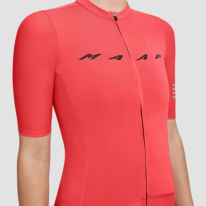 

MAAP Women Cycling Jersey Team Short Sleeve Breathable Quick Dry Clothing Summer Road MTB Bike Sports Shirt