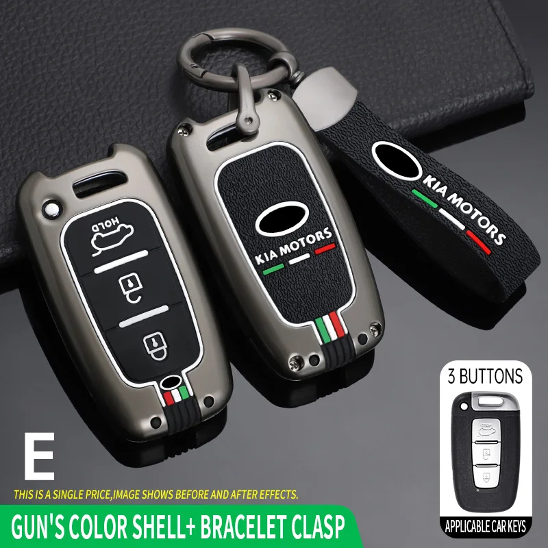 

Car Key Case Cover For Hyundai Solaris HB20 Veloster SR IX35 Accent Elantra i30 For KIA RIO Forte K2 K3 K5 Sportage 3 4 Buttons