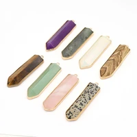 natural stone pendants gold plated amethysts opal crystal for jewelry making diy women necklace earring accessories