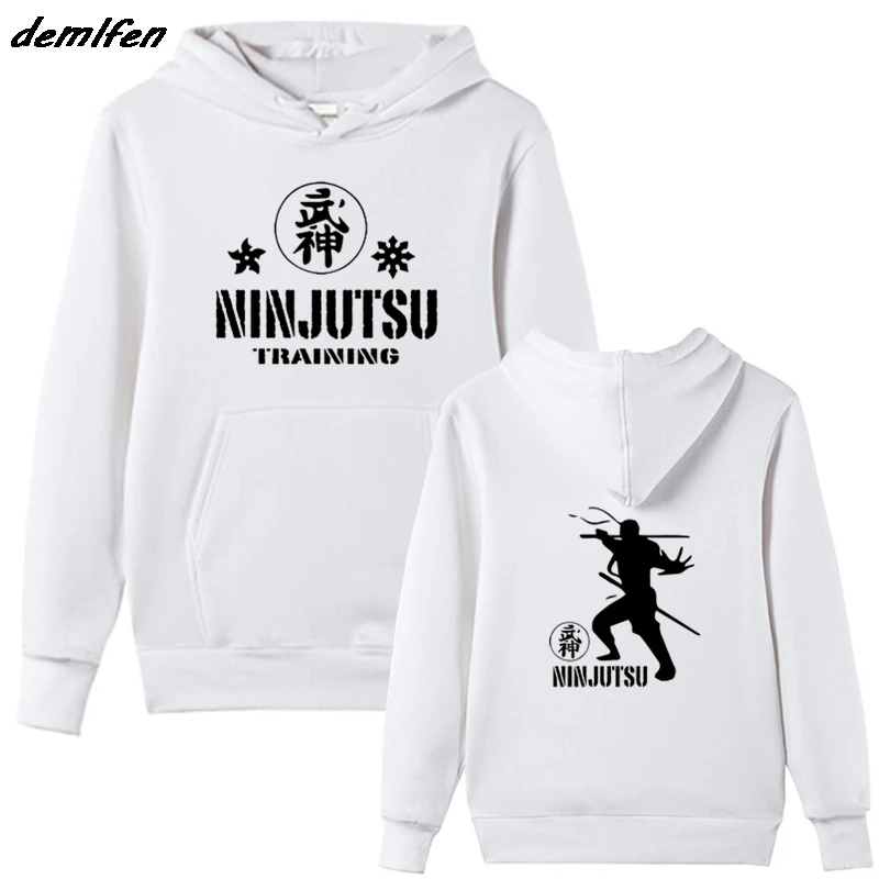 

Spring Autumn Casual Men Hoodie Martials Arts Self Defence Men Ninjutsu Sweatshirt Fleece Jacket Coat Harajuku Streetwear