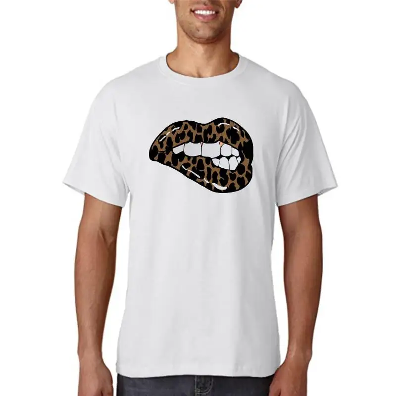 

Женские футболки в стиле 90-х леопардовой расцветки с коротким рукавом и графическим принтом губ, женская модная летняя футболка с мультяшны...
