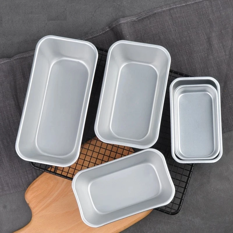 

Aluminum Alloy Non-Stick Brownie Cheese Cake Toast Mold Bread Loaf Pan Baking Pans Dishes Kitchen Baking Tool