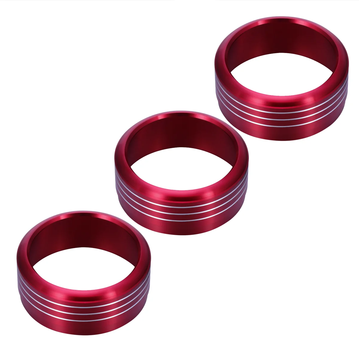 

Air Knob Condition Covers Ring Button Rings Control Conditioner Climate Car Volume Aluminumac Audio Trims Red Cover Triminterior