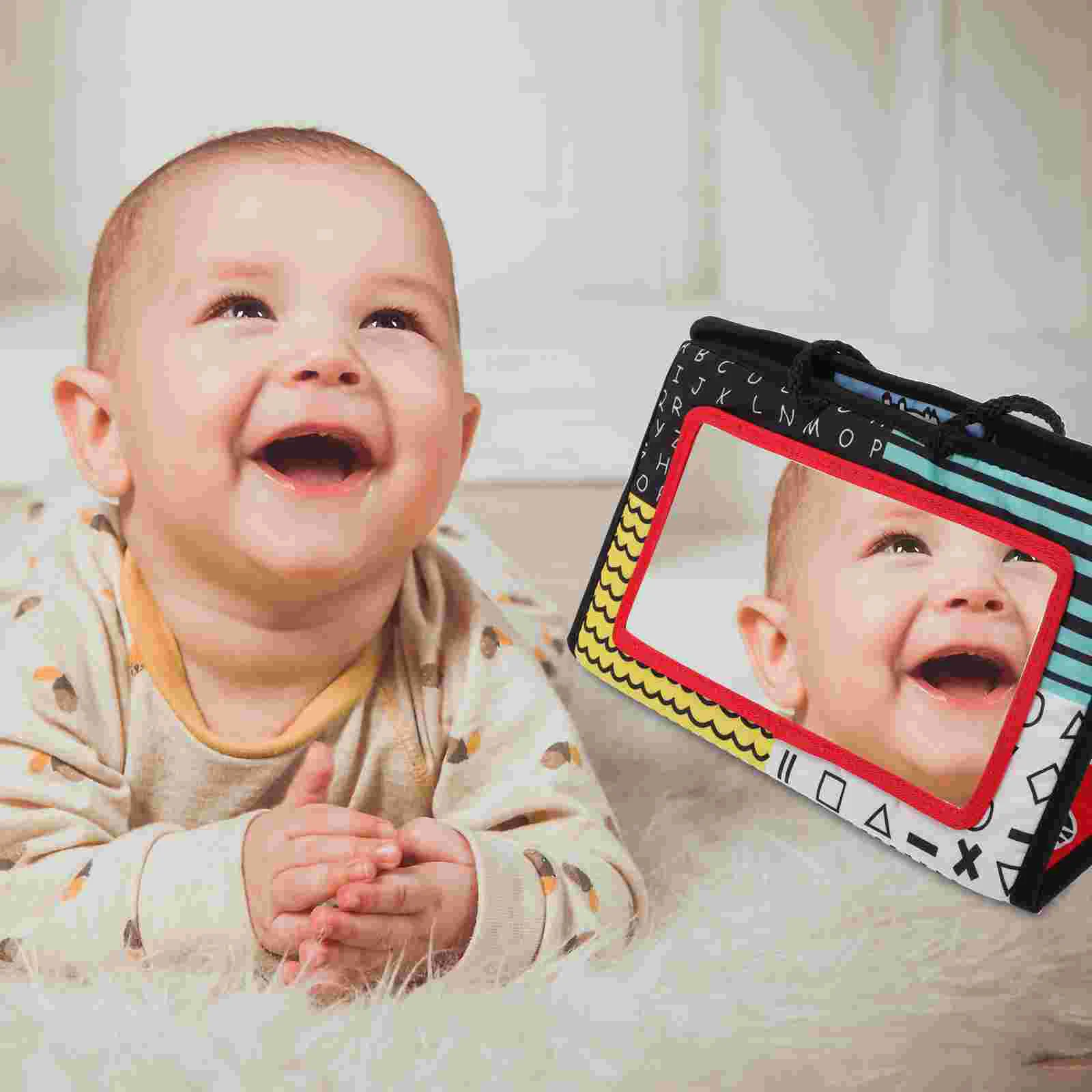 

Fun Mirror Pendant Baby Cognition Plaything Books Car Multi-use Newborn Foldable Toy Gift Toys Cloth Activity Rear