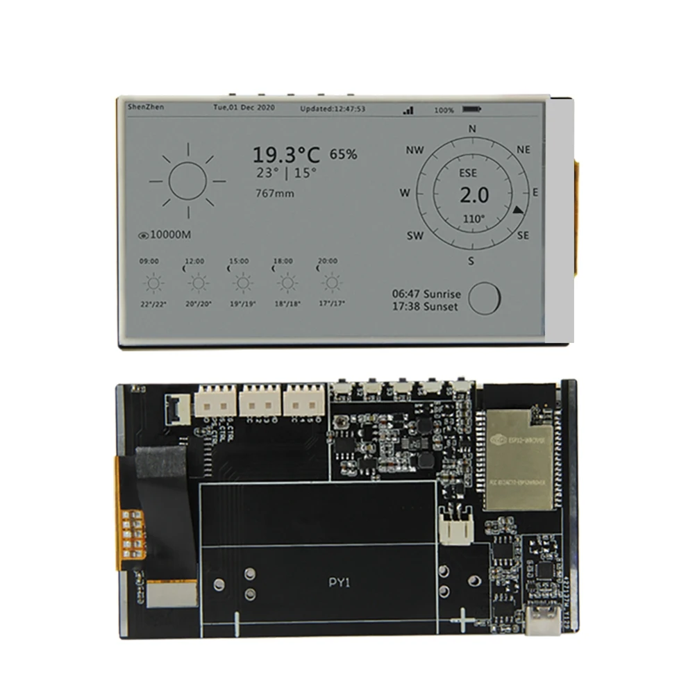 

TTGO T5-4.7 Inch E-Paper ESP32 V3 Version 16MB FLASH 8MB PSRAM WIFI/Bluetooth модуль макетная плата для Arduino(PH 2,0)
