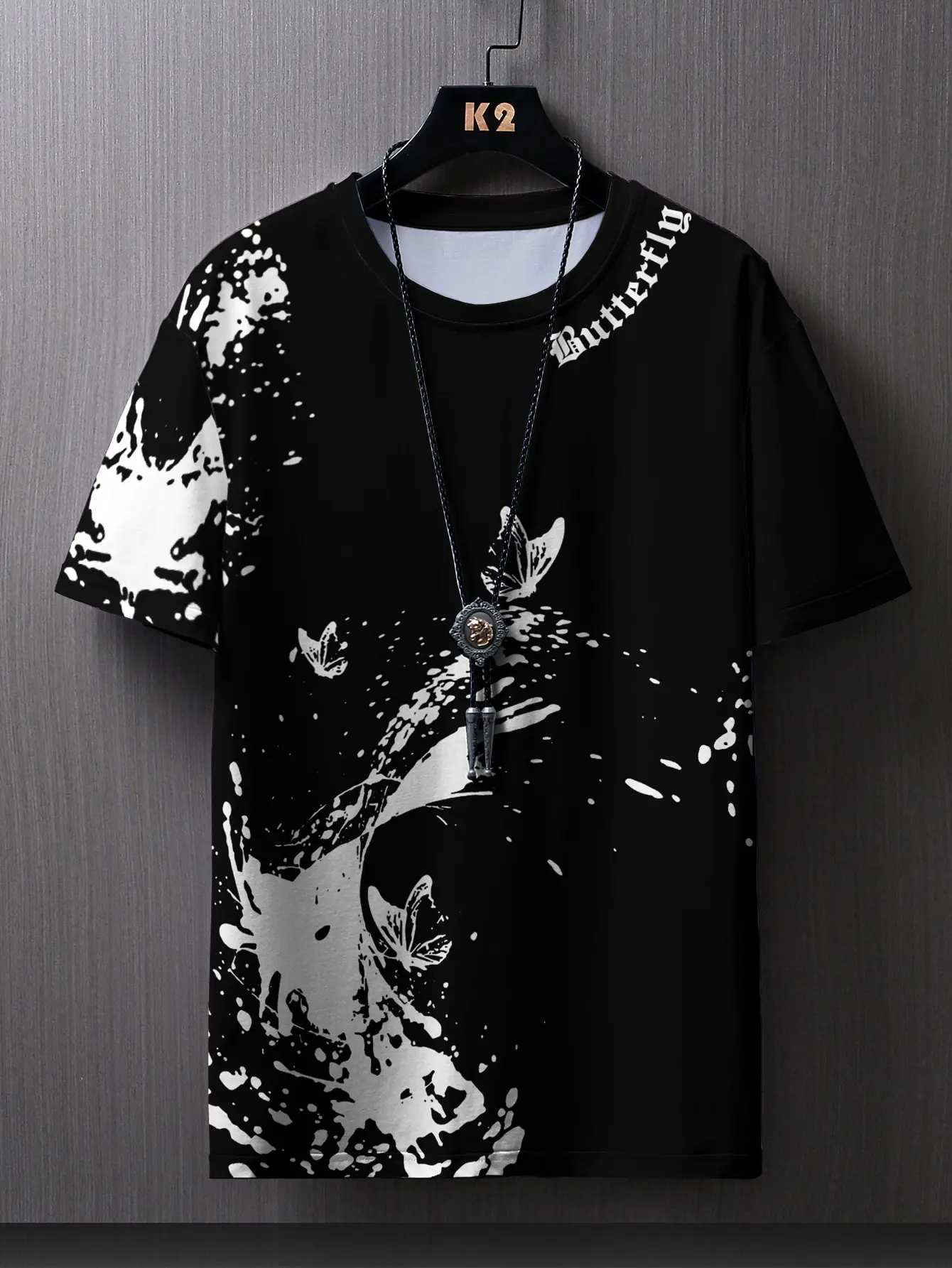 Men's T-Shirt Round Neck Pullover Short Sleeve T-Shirt Casual Top