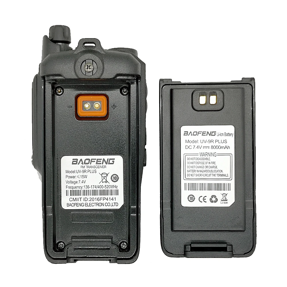 Gtwoilt Baofeng UV-9R Plus IP68 Waterproof Walkie Talkie Long Range Powerful CB Radio VHF/UHF Portable Ham UV9R Hunting