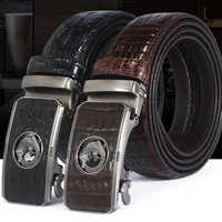 fashion mens belt business casual high end luxury brand belt texture malaysia crocodile pattern wear resistant tooling belt