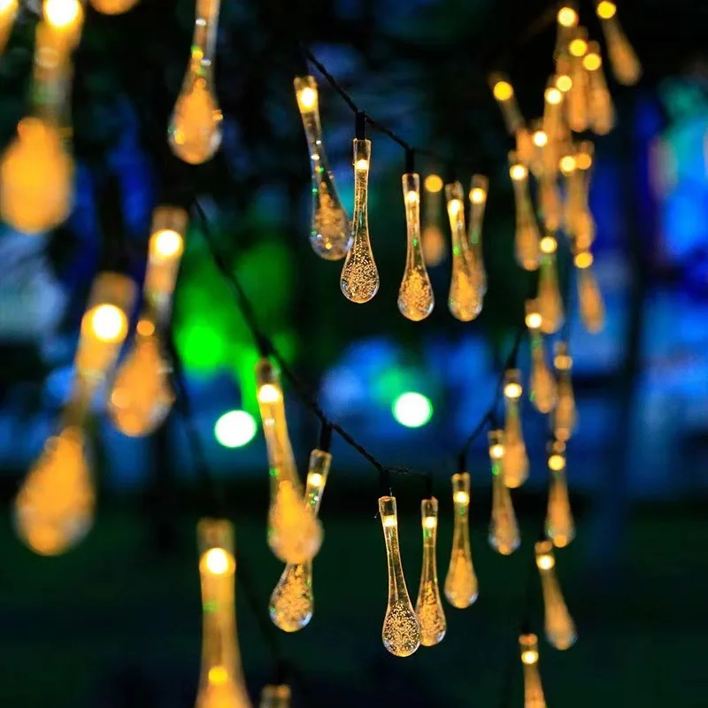 

СВЕТОДИОДНАЯ Гирлянда в виде капель воды с питанием от батарейки/USB, 10 м