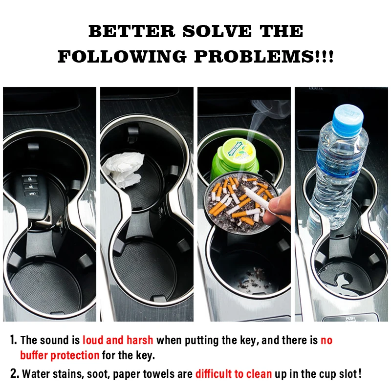 Автомобильный коврик со слотом для чашки воды нескользящий автомобильные