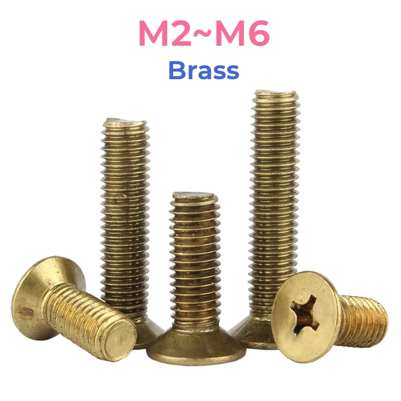 

Латунные винты с плоской головкой M2-M6
