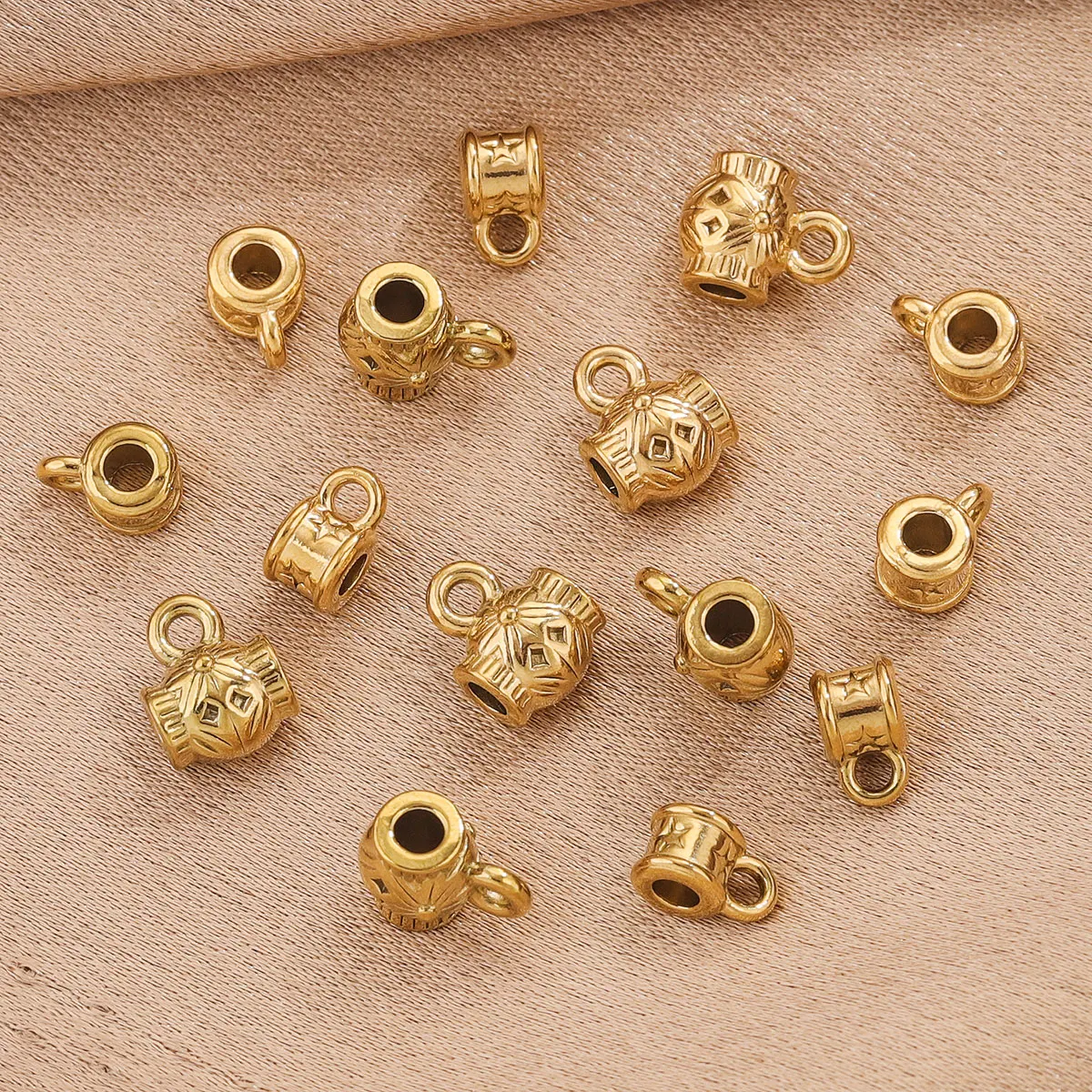 Цельные литые браслеты из нержавеющей стали в ретро стиле 5 шт