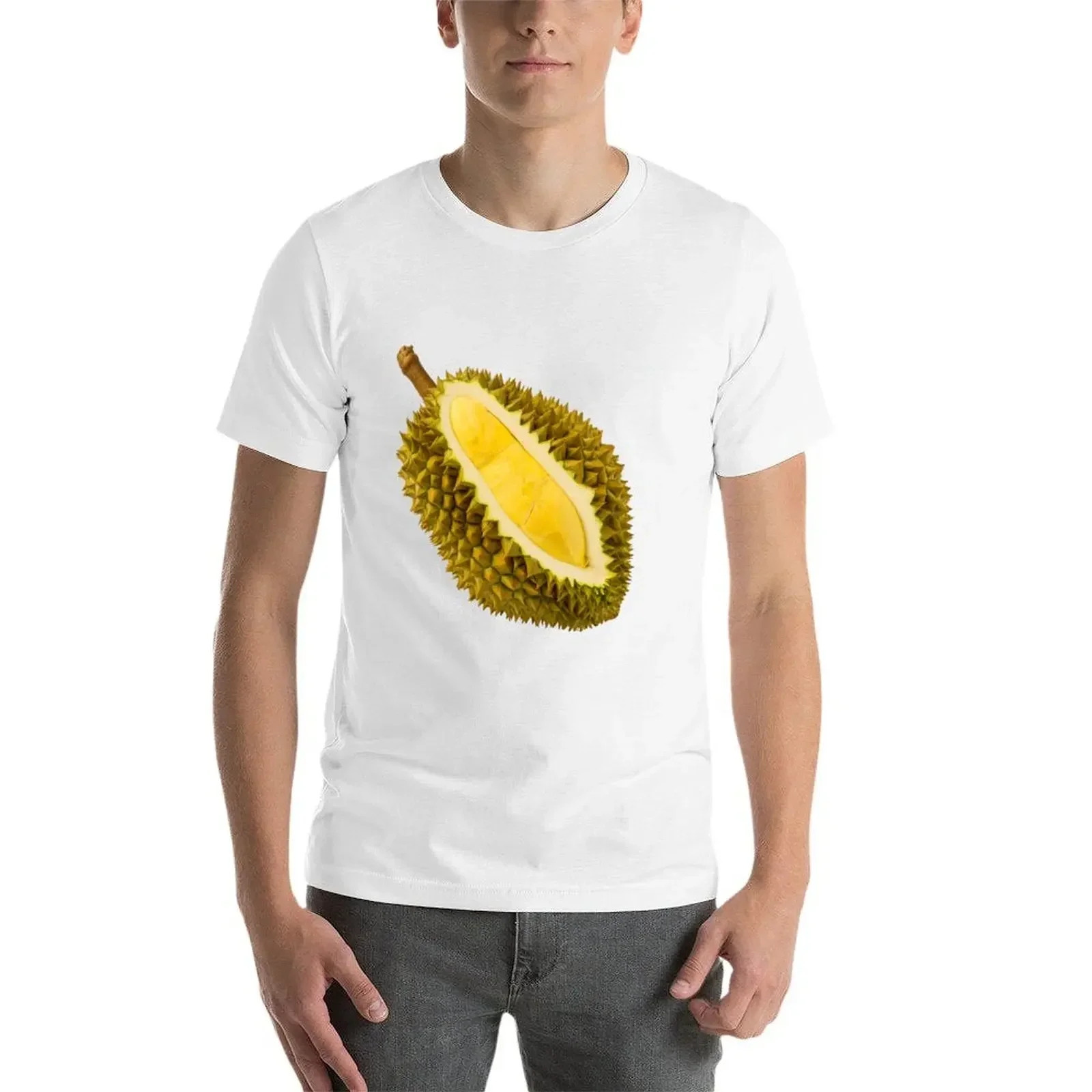 Футболка Король фруктов дуриан большие размеры белая винтажная футболка с