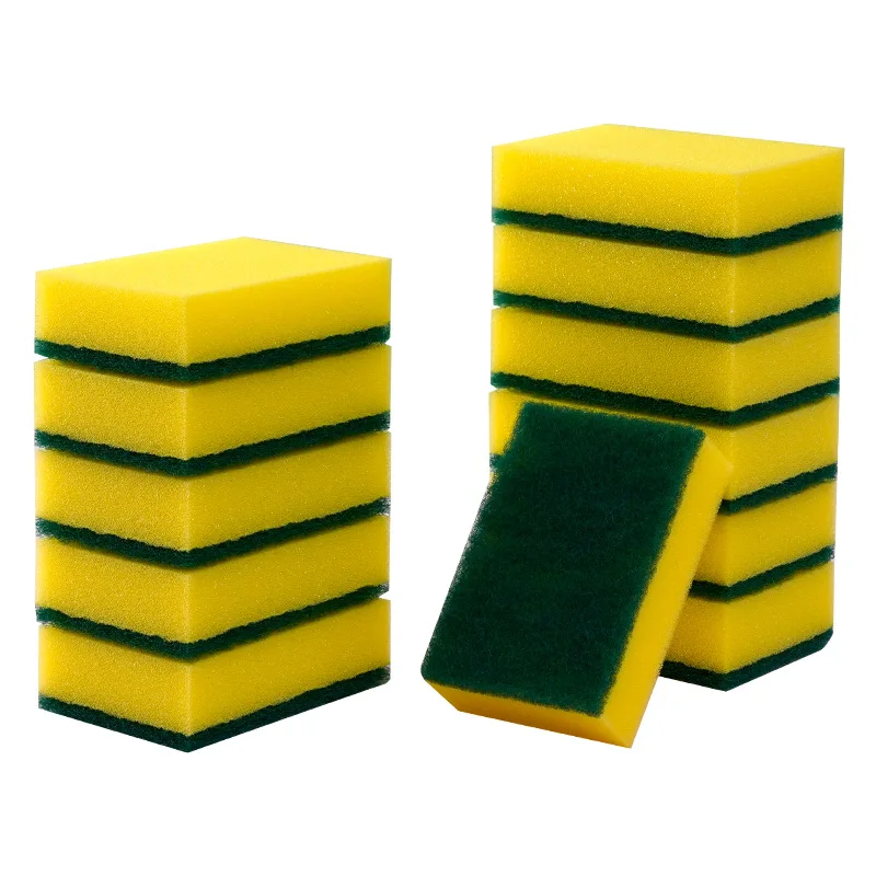 

5pcs/lot kitchen cleaning sponge scrubbing dish high density sponge kitchen cleaning sponge rub scouring pad Reusable sponge rub