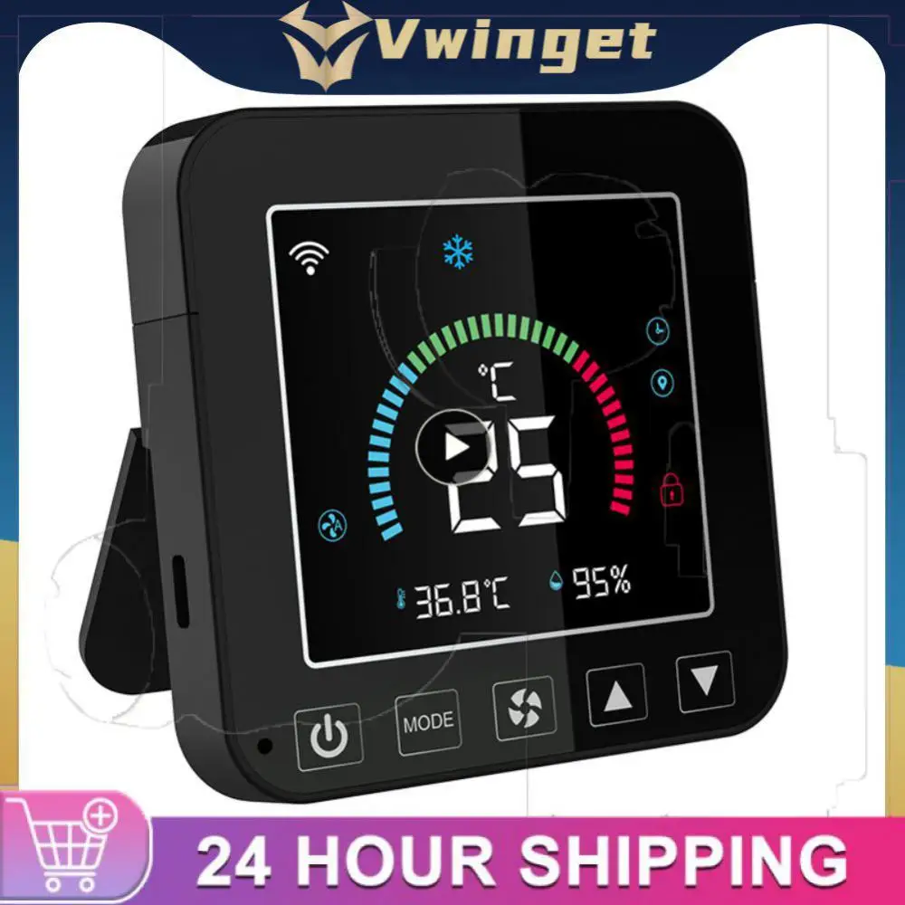 

Wifi Smart Thermostat Voice Control Lcd Screen Display Intelligent Linkaged Indoor Smart Life Tuya Supports Alexa Google Home