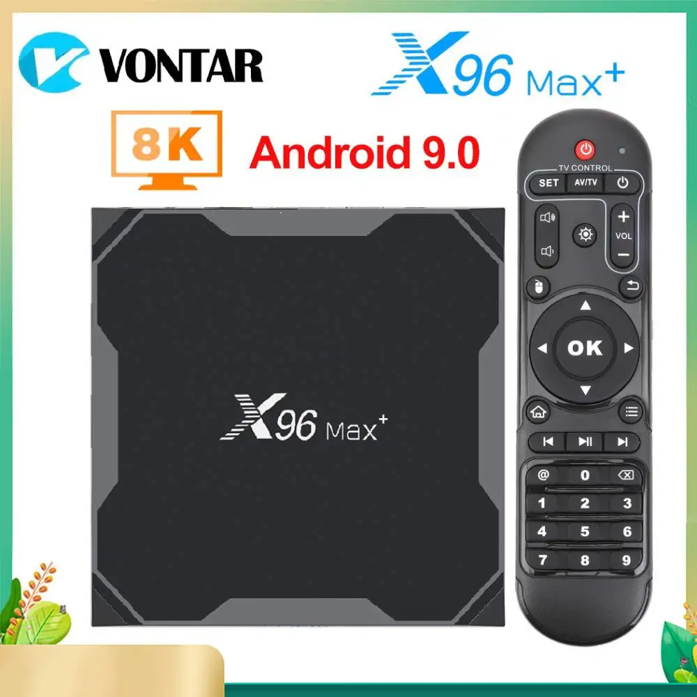 ТВ-приставка Vontar X96 Max Plus S905X3 на Android 1000 4 + 64 ГБ 8K Wi-Fi