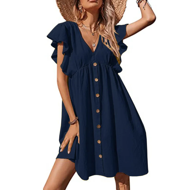 

2022 summer new maternity casual fashion dress Black