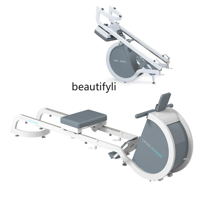 

yj Smart Magnetic Resistance Rowing Machine Home Fitness Equipment Magnetic Control Mute Foldable Dual Track Rowing Machine