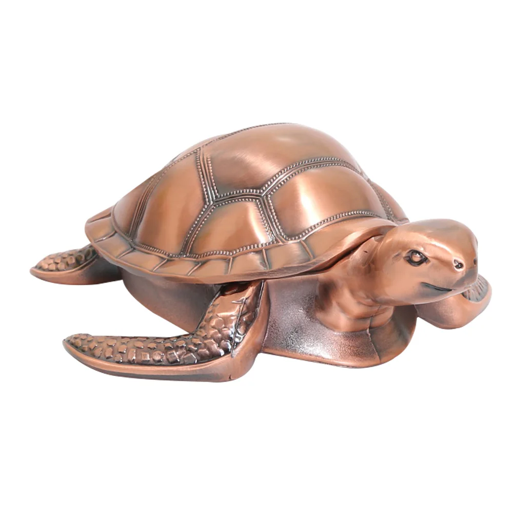 

Turtle Windproof Ashtray with Lids Vintage Metal Cigarettes Ashtray Holder