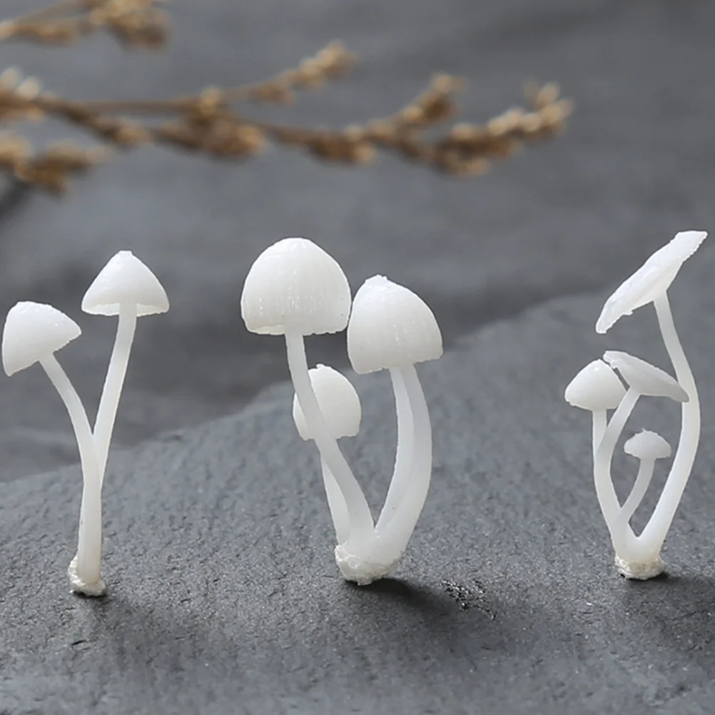

9 Pcs Fake Mushrooms Micro Garden Miniture Decoration Case DIY Ocean Plastic Epoxy Resin Filling Model Silicone Molds