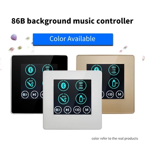 86B 4-канальный настенный аудио-усилитель с Bluetooth, фоновая музыка, сенсорный ключ, плеер, домашний кинотеатр, стереоконтроллер с поддержкой USB TF
