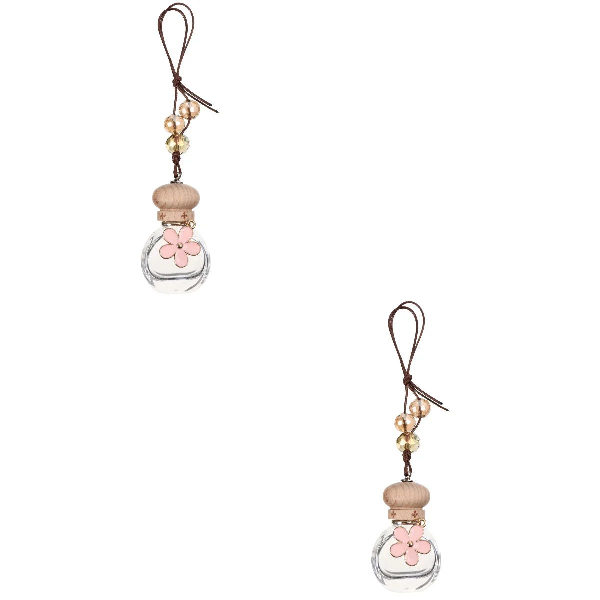 

2 Pcs Pendant Room Air Fresheners Essential Oil Sub-bottle Car Decoration Accessory Perfume Interior Hanging Decorations Glass