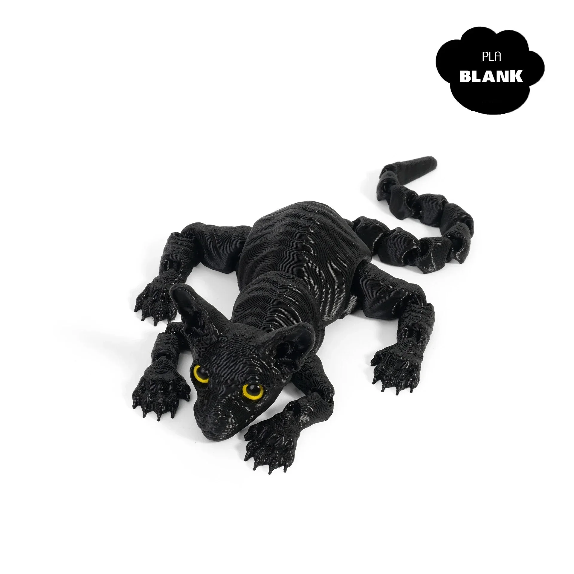 

Игрушка-фиджет с 3D-печатью, реалистичная фигурка кота-сфинкса без волос, очаровательная шарнирная игрушка-непоседа, идеальный подарок для любителей кошек